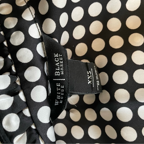 Whbm Black and polka dot top w lace cami detail - Picture 4 of 4